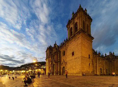The main square, Plaza De Armas, is presided by the Cathedral of the Virgin of Assumption