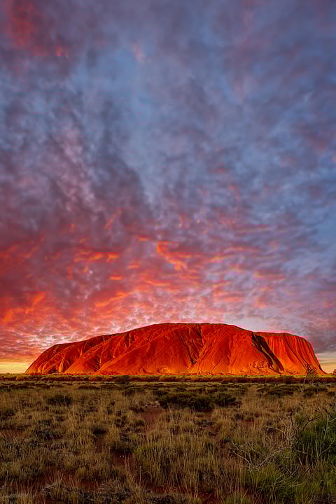 A view of Uluru in Australia