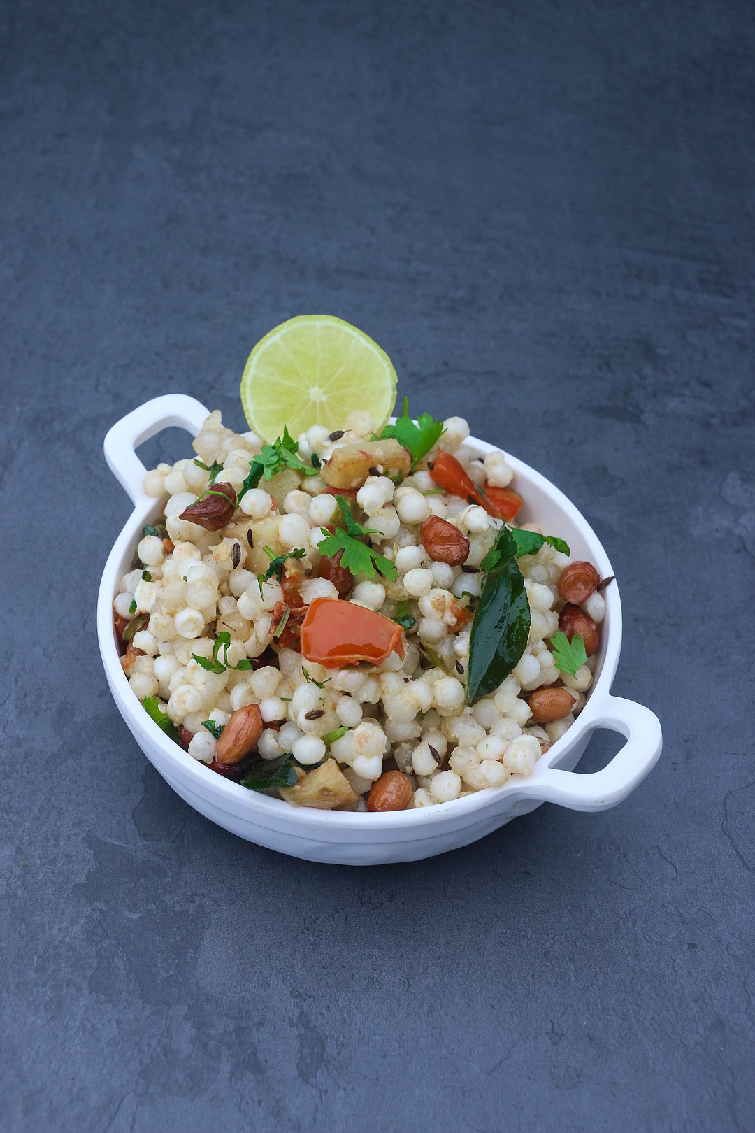 A bowl of sabudana khichdi