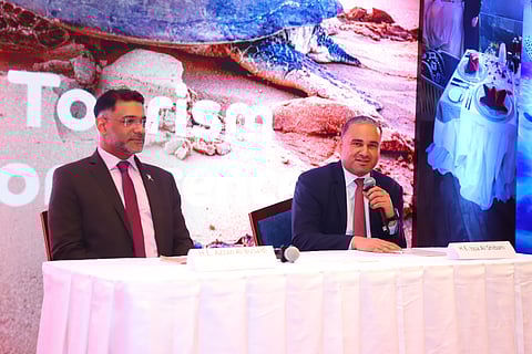 Oman Tourism Board officials at a press conference in ITC Maurya, New Delhi