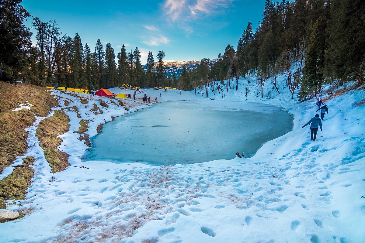 A frozen Juda Lake during winter