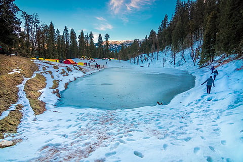 A frozen Juda Lake during winter