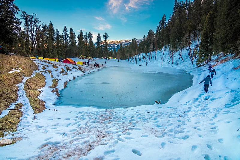 A frozen Juda Lake during winter