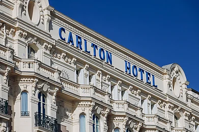 Andrei Antipov/Shutterstock : The Carlton Hotel in Cannes has often served as a filming location
