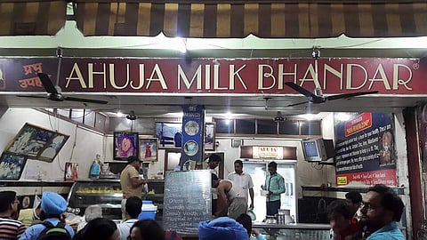 Ahuja Lassi offers different flavours of sweet lassi such as mango lassi and rose lassi
