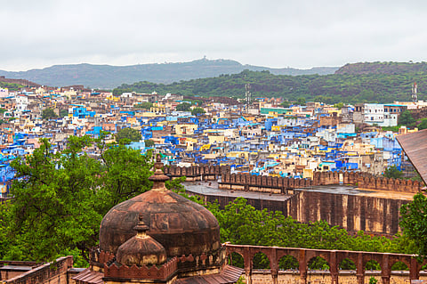 An aerial view of the blue-city, Jodhpur
