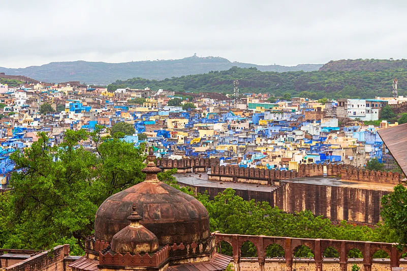 An aerial view of the blue-city, Jodhpur