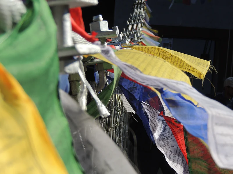 Prayer flags at Sepi village