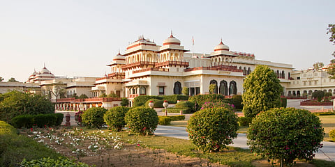The grand Rambagh Palace of Jaipur