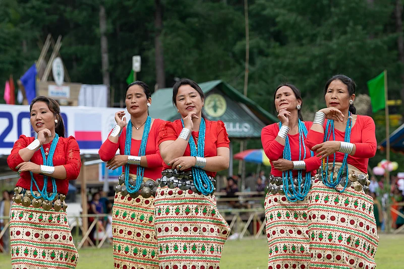 A performance during the Myoko festival in March 2019