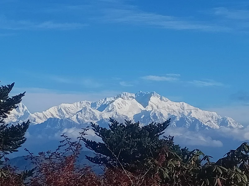 The Sleeping Buddha formation of Kangchenjunga
