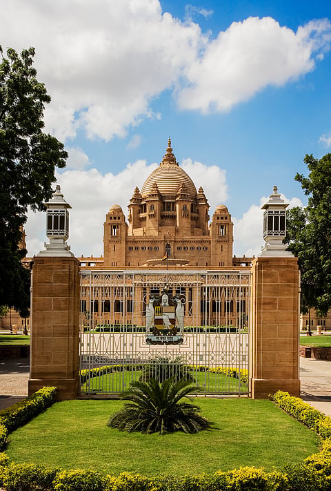 A view of the Umaid Bhawan Palace, Jodhpur