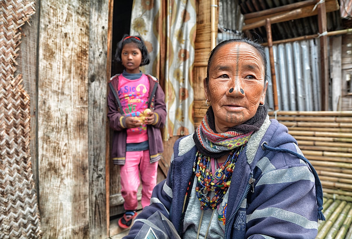 A woman from the Apatani tribe, Ziro village