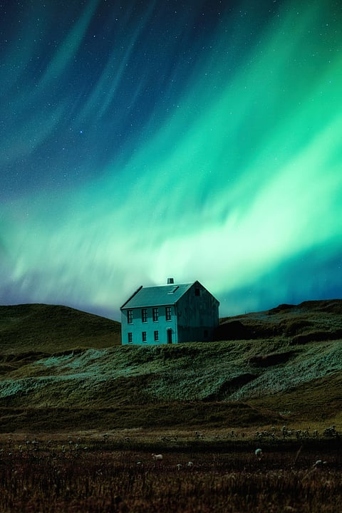 Fantastic Northern lights in Iceland