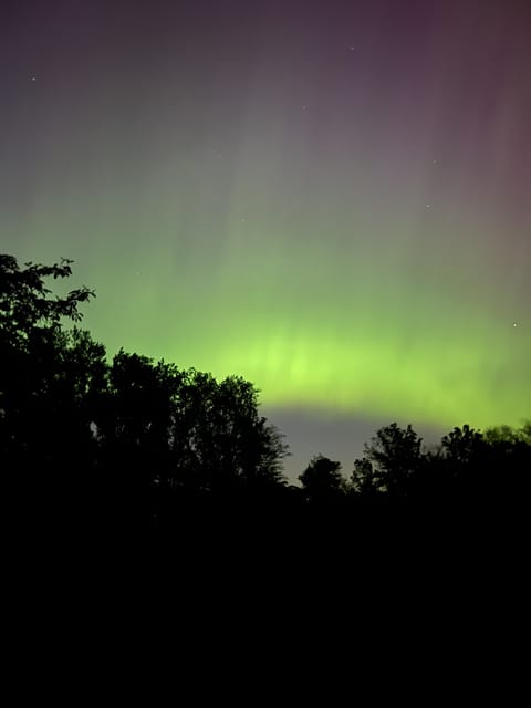 Northern lights in Michigan sky