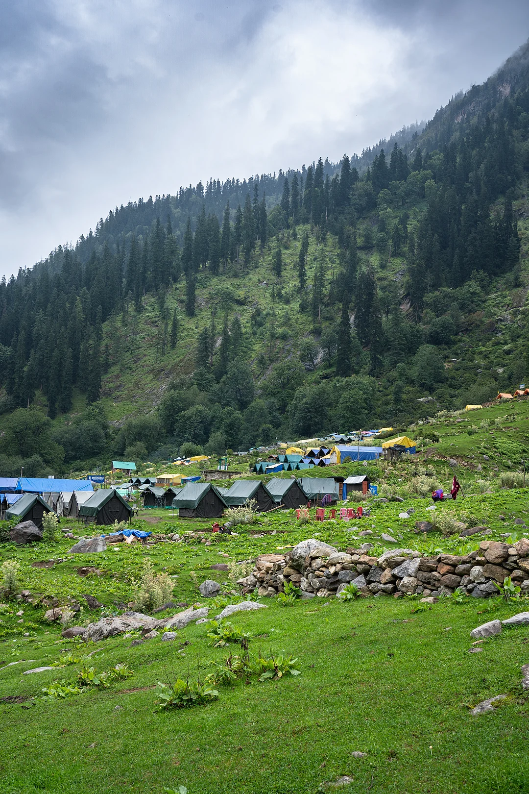 Camps at the Tirthan Valley, Himachal Pradesh