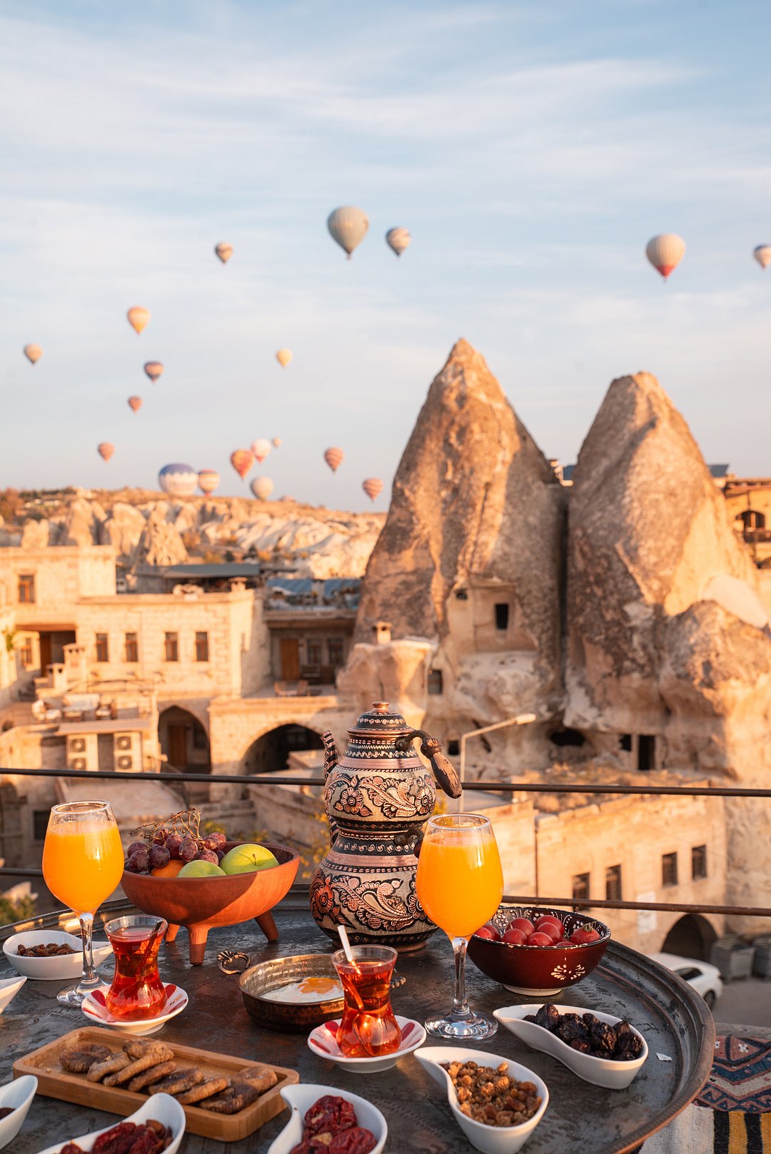 A view of the skyline of Cappadocia