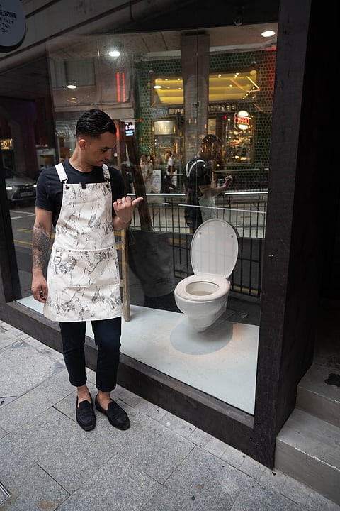 The discreet entrance of Lockdown, a bar inspired by the prohibition era bars and lockdown