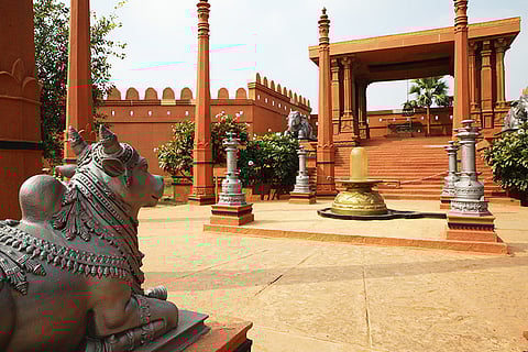 The larger-than-life “Baahubali” set is spread across an enormous area of about 100 acres