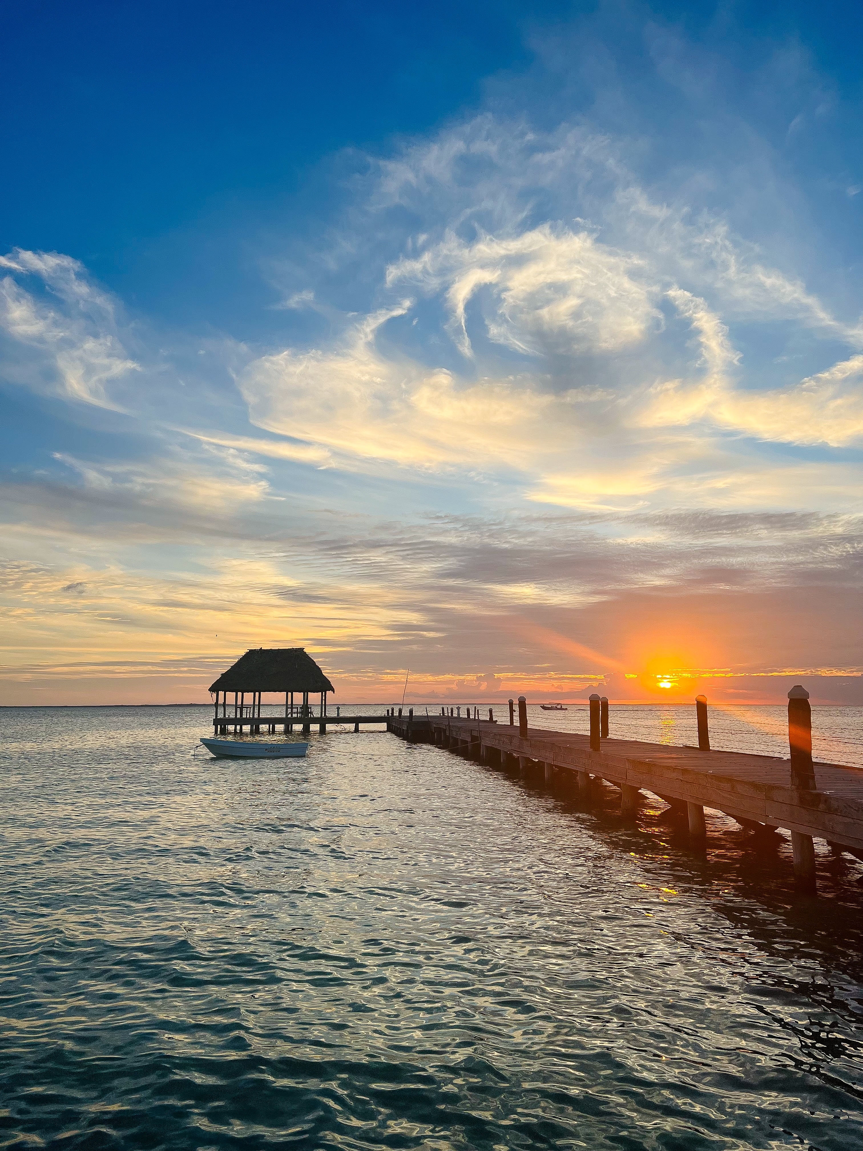 Extraordinary sunset seen from Isla Holbox, Mexico