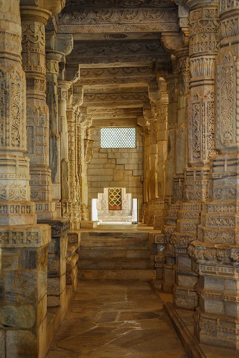 Inside Narlai Jain Temple