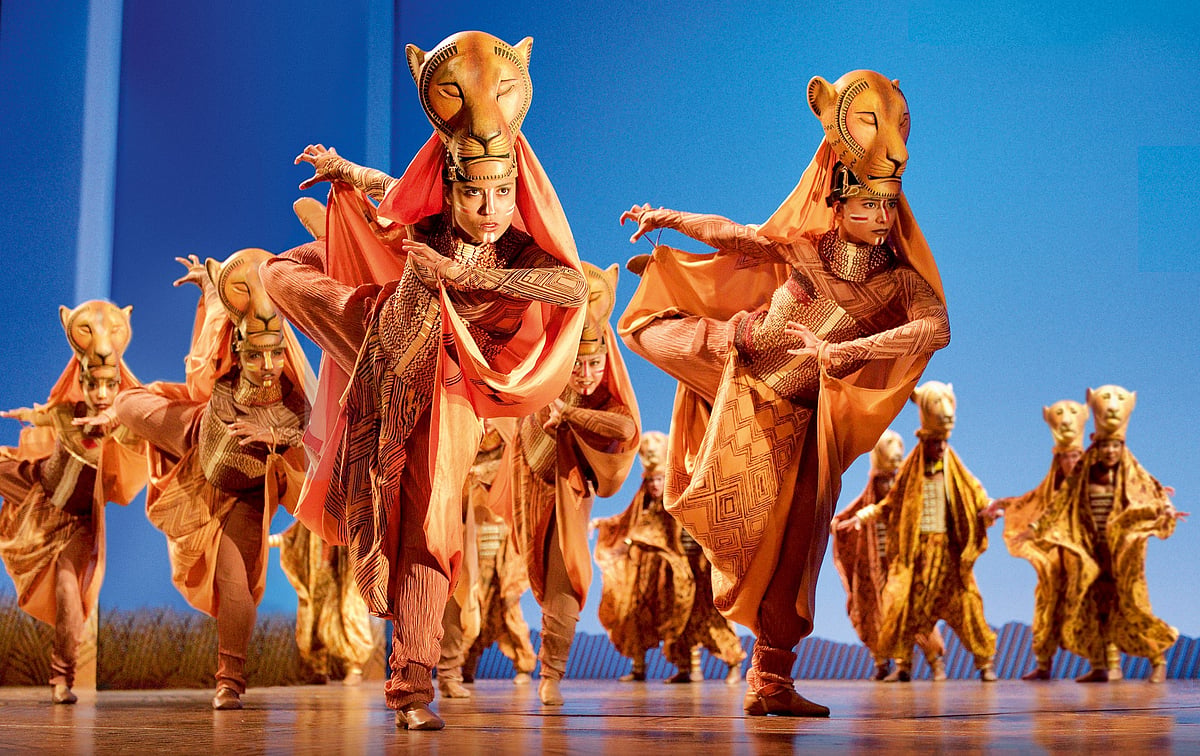 Performers from “The Lion King” at the Lyceum Theatre