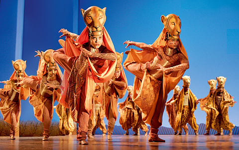 Performers from “The Lion King” at the Lyceum Theatre
