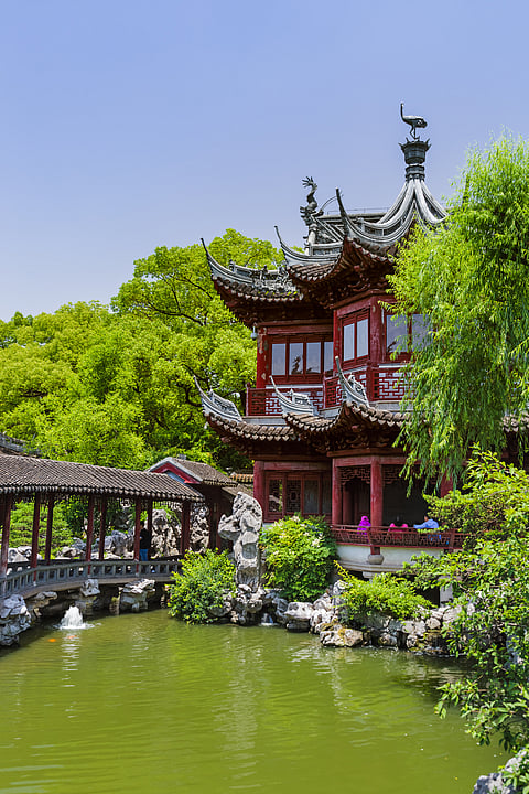 A view of the quaint Yu Garden