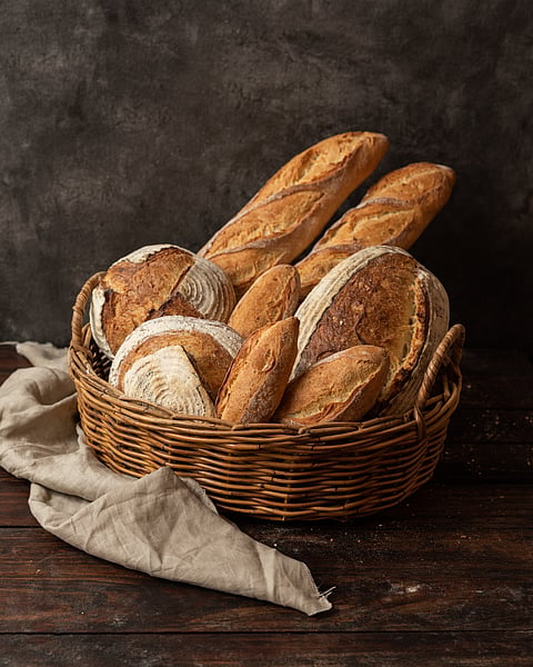 A basket full of Sourdough Breads