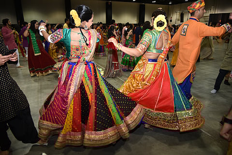 Garba began as a folk dance in the villages of Gujarat