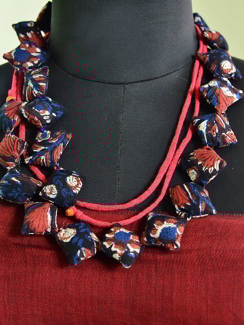 Layer your boho look with cloth jewellery in funky prints