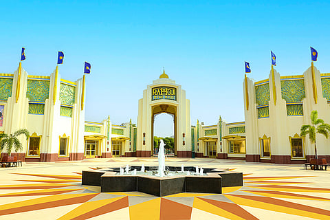 The "Ramoji Movie Magic" section at the Ramoji Film City is where visitors can witness the unique filmmaking process firsthand