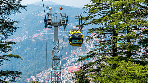 The Jakhu Ropeway is a popular tourist destination in Shimla