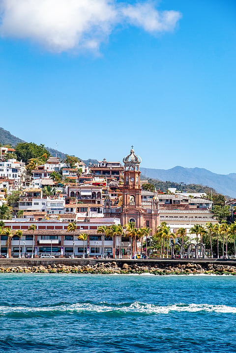 A beautifull view from Puerto Vallarta from the sea