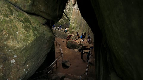 Edakkal Caves is a popular tourist attraction in Wayanad that was made inaccessible in the light of threats posed by landslides and heavy rainfall