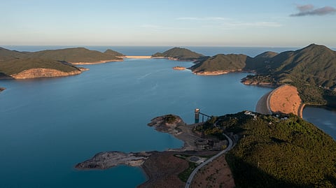 An aerial view of the High Island Reservoir