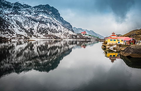 Tsomgo Lake, also known as Tsongmo Lake or Changgu Lake, is a glacial lake in Sikkim