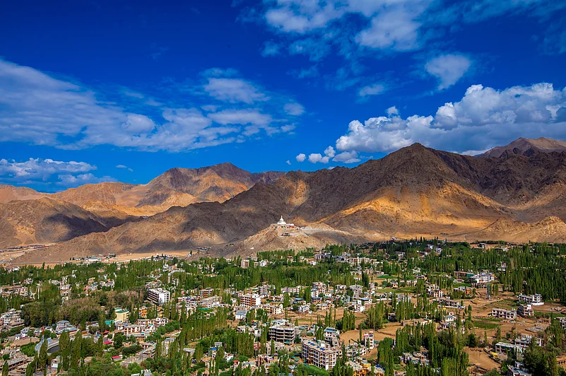 Aerial view of Leh