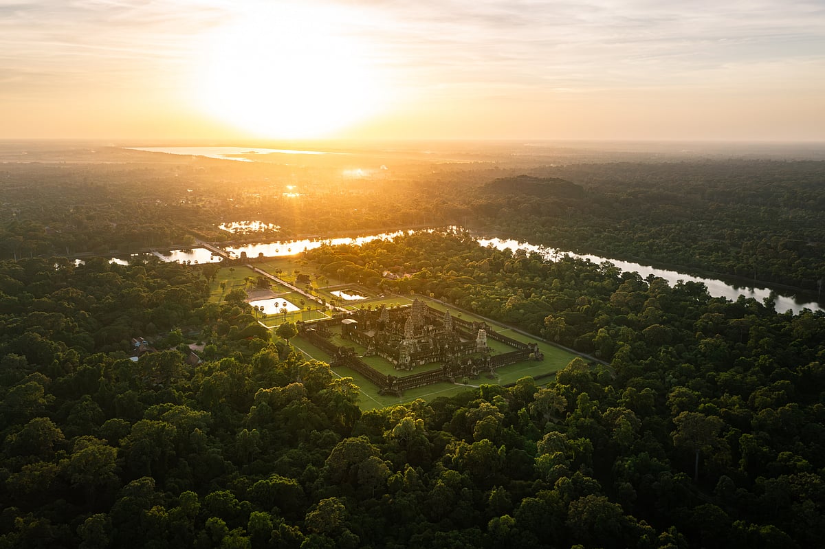 Aerial view of Angkor Wat