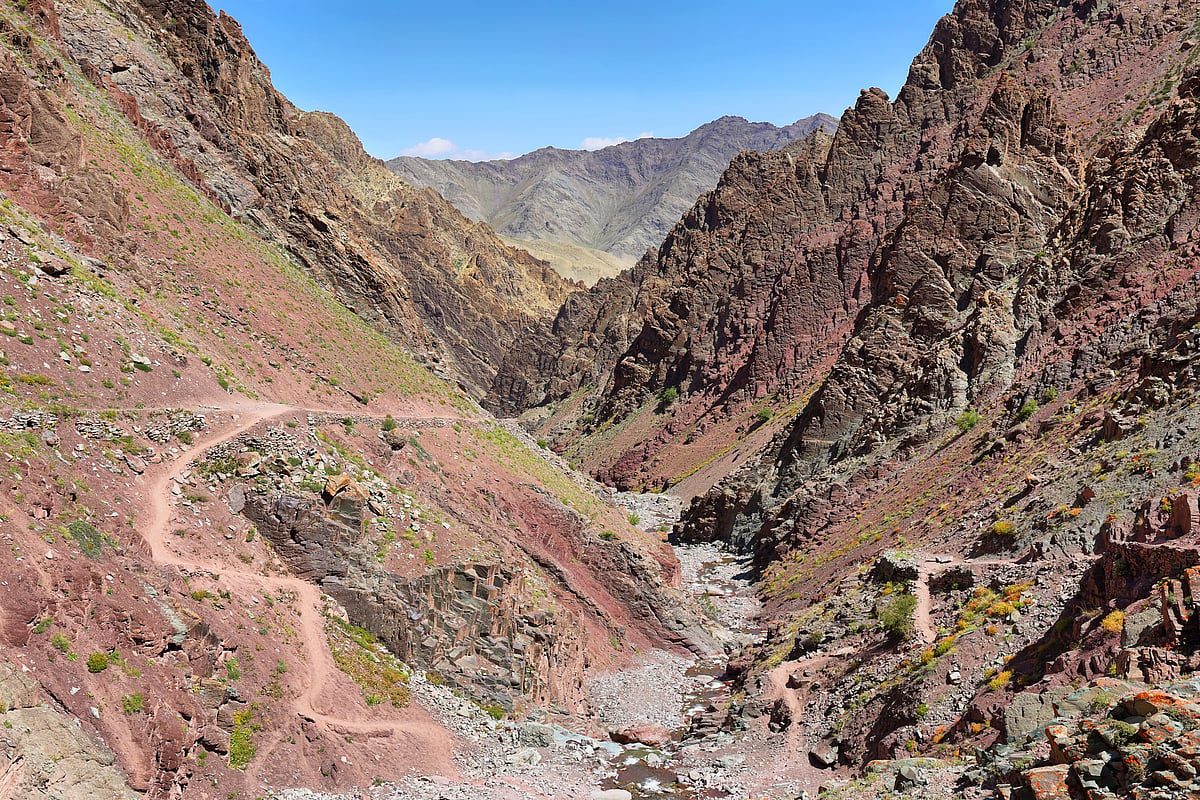 Colourful and rugged mountains along the Markha Valley Trek