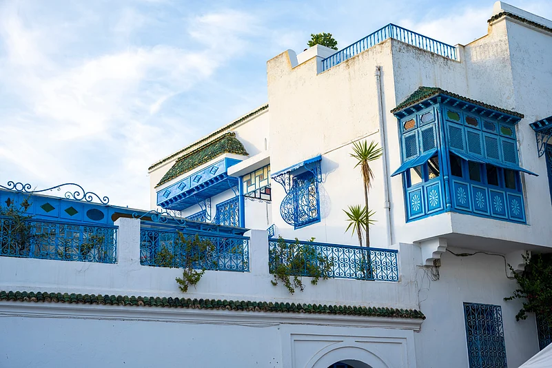 The cliff-top village of Sidi Bou Said is one of the prettiest spots in Tunisia
