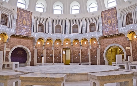 The lavish interiors of the Arasan Bathhouse