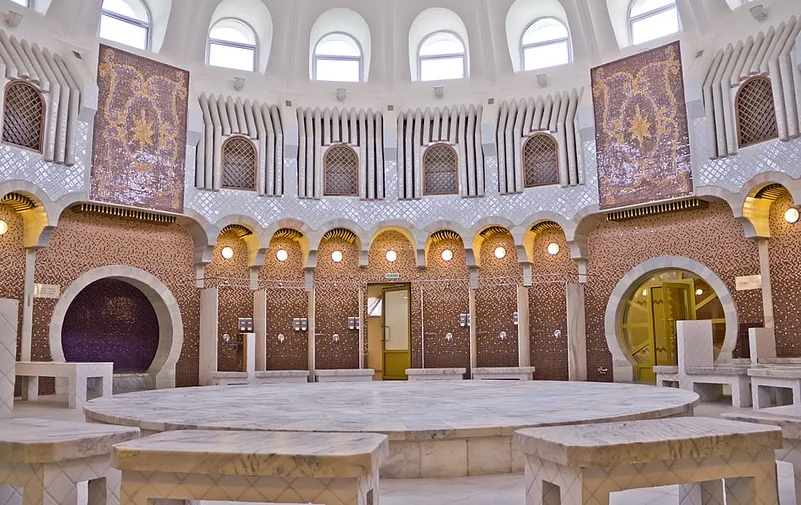 The lavish interiors of the Arasan Bathhouse