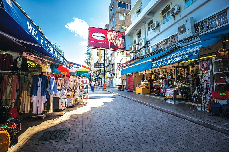 Stanley Market is a vibrant, open-air market located in the quaint seaside town of Stanley