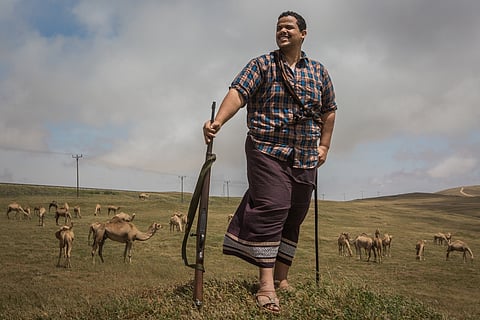 A Jabbali speaker in the mountains of Dhofar, in south Oman. Jabbali is among the eight of Oman's ten languages that are threatened or dying.