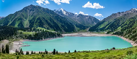 Big Almaty Lake in the summer