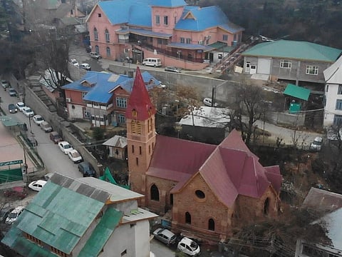Aerial view of the church