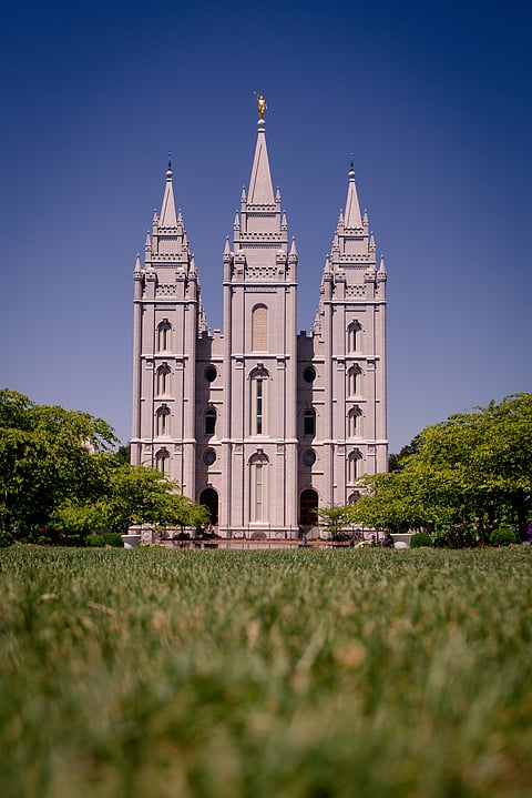A view of the beautiful Salt Lake Temple
