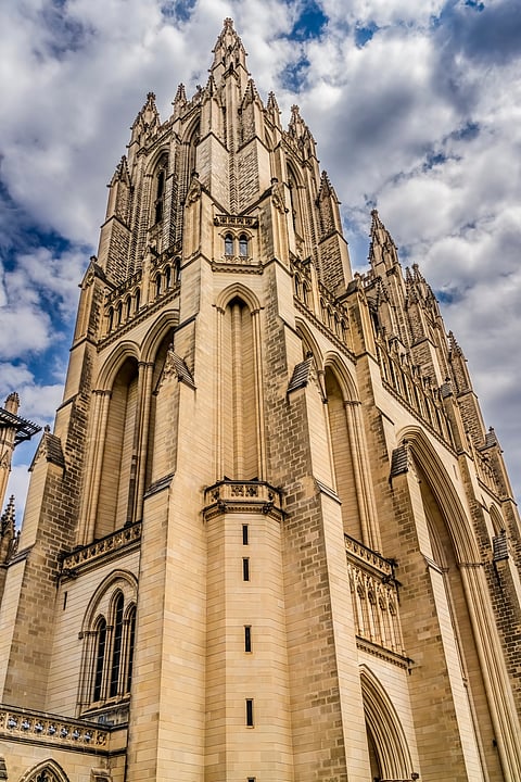 A view of the majestic National Cathedral, Washington