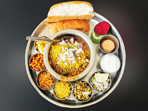 Spicy Misal Pav Chaat food from Maharashtra